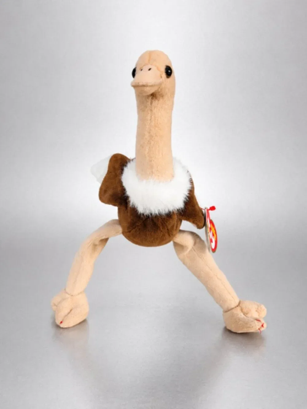 Ty Beanie Baby Stretch The Ostrich With Tags Attatched